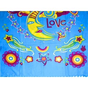 Imagem de Canga De Praia E Piscina Estampada Grande - star gold store, Azul sol