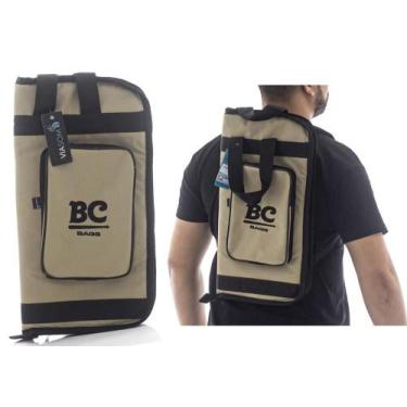 Imagem de Bag de Baquetas Batera Clube BC Via Sarja grande com alça de mochila e