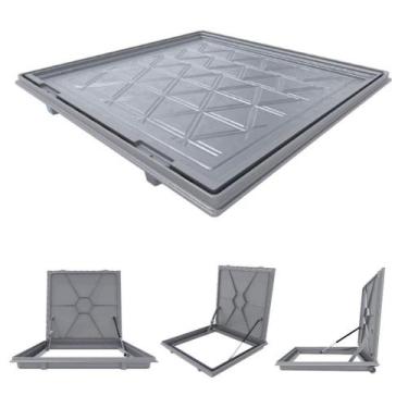 Imagem de Tampa para Casa de Maquina TCM40X40CSPM Articulada Rebaixada Alumínio 