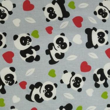 Imagem de Tecido Tricoline Estampado Panda - Real Tecidos