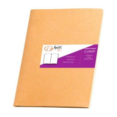 Imagem de Caderneta 21x30cm  A4 40 Folhas Sem Pauta Eco Nantes TopGet, Natural