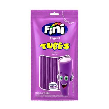 Imagem de Fini Regaliz Tubes Sabor Uva 80g