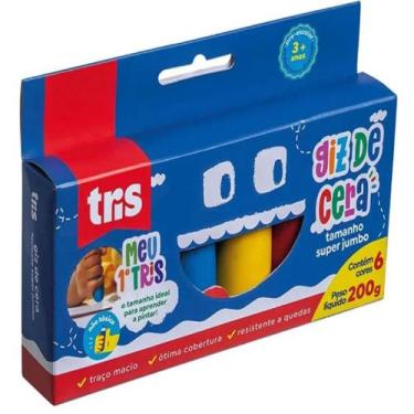 Imagem de Giz cera tris super jumbo 6cor