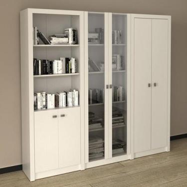 Imagem de Kit 3 Armários Multiuso de Escritório com 6 Portas Branco - Espresso M