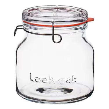 Imagem de Pote com Tampa Removível Lock Eat para Conservação de Alimentos em Vidro Transparente Eco-Friendly 1,5 l Luigi Bormioli
