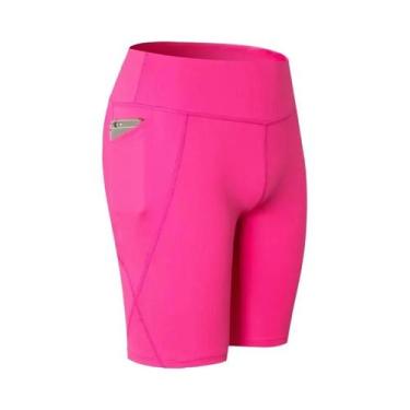 Imagem de Shorts De Compressão Femininos Azuis Para Academia E Yoga 2023 - Slim,