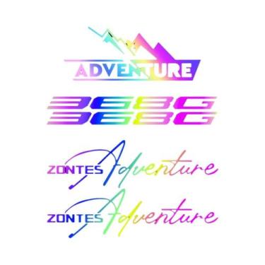 Imagem de Kit De Adesivos Refletivos Para Motocicleta ZONTES 368G Moto Aventura 