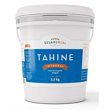 Imagem de Tahine Integral 100% Natural - Sésamo Real – Pasta de Gergelim Rico em Fibras, Proteína Vegana, Cálcio e Magnésio - 3.5Kg