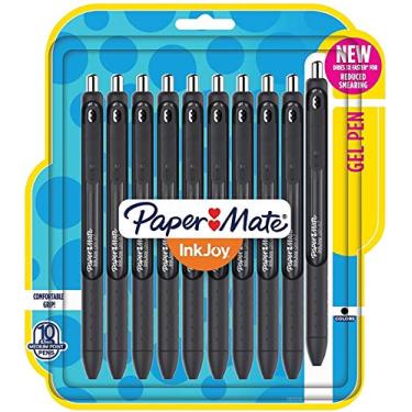 Imagem de Paper Mate 1958764 Canetas de gel InkJoy, ponta média,, Preto, Preto, Medium Point