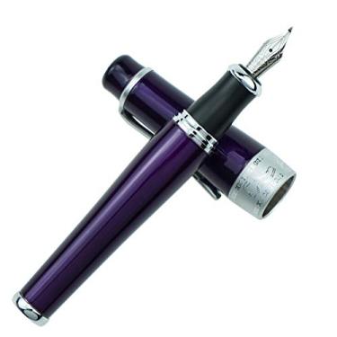 Imagem de Caneta-tinteiro Duke 2009 Fina, ponta dobrada, azul, preto e roxo Cor tamanho, Roxa, Bent Nib