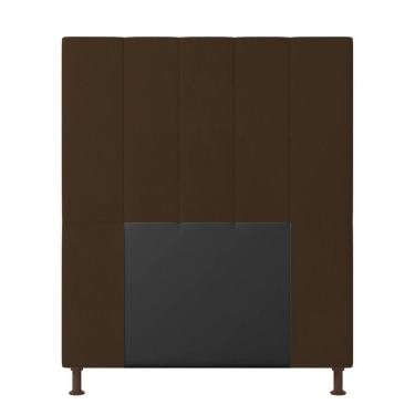 Imagem de Cabeceira Cama Box Solteiro 90cm Suede Marrom