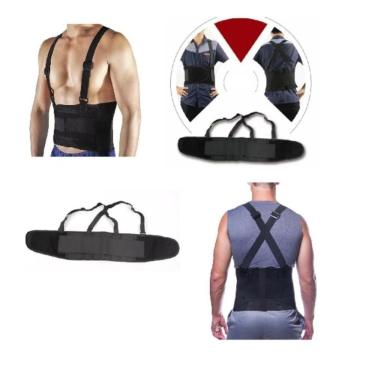 Imagem de Cinta Lombar Ajustavel Corretor De Postura Faixa Ergonomico Reforcada Modelador De Coluna Abdominal
