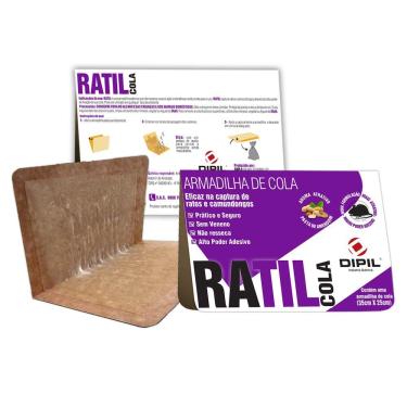 Imagem de Armadilha de Cola Ratil Pega Ratos e Camundongos Dipil