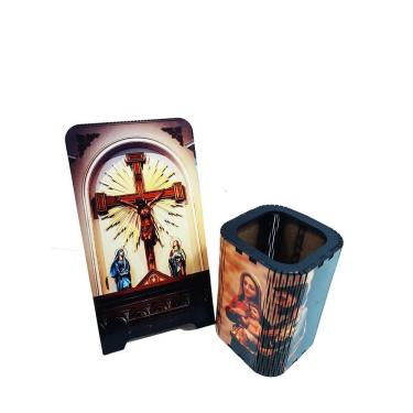 Imagem de Kit Presente Religioso Porta Velas e Porta Celular personalizado