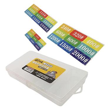 Imagem de Newmind Caixa de armazenamento de lixa organizador de lixas para moagem modelos de mesa lixa de moagem DIY para placa de papel placa de polimento de esponja