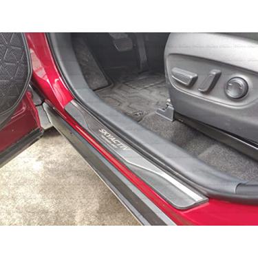 Imagem de GZBFTDH Proteção de Peitoril Soleira da Porta, para Mazda 3 6 2014-2020 Carro Acessórios, Aço Inoxidável Kick Plate Guard de Pedal de Limiar Protetor, Peças para Automóveis