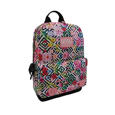 Imagem de MOCHILA COSTAS JUVENIL CASUAL DIA DIA LOCAL MOTION Cor:Preto Florido;tamanho:M