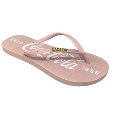 Imagem de Chinelo Dedo Feminino Casual Borracha Coca Cola CC3516
