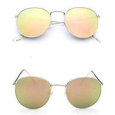 Imagem de Óculos de sol da moda Retro Oval Óculos de Sol Feminino/Homem Designer Vintage Pequeno Preto Vermelho Amarelo Óculos Óculos de Sol,C12,Liga