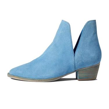 Imagem de Free People Charm Double V Ankle Boot Boardwalk Camurça Azul EU 36 (EUA Feminino 6) M, Azul