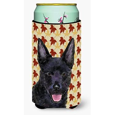 Imagem de Australian Kelpie Fall Leaves Portrait Tall Boy Beverage Insulator Beverage Insulator Hugger