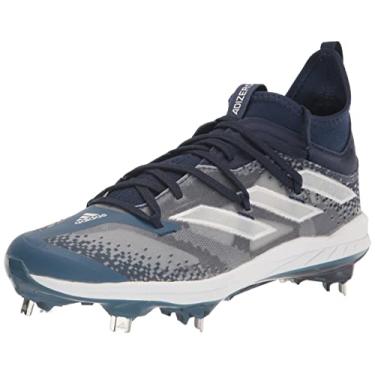 Imagem de adidas Tênis de beisebol masculino Adizero Afterburner Nwv Cleats, Team azul-marinho azul/branco/Wonder Steel, 46