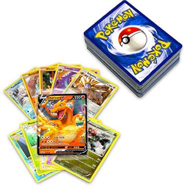Imagem de Mais de 50 cartas oficiais Pokemon Binder Collection Booster Box com 5 folhas metálicas em qualquer combinação e pelo menos 1 raridade, GX, EX, FA, equipe de etiquetas ou raro secreto, com cartas como Charizard e Detective Pikachu