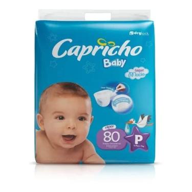 Imagem de Fralda Infantil Capricho Baby Hyper Tamanho P C/80