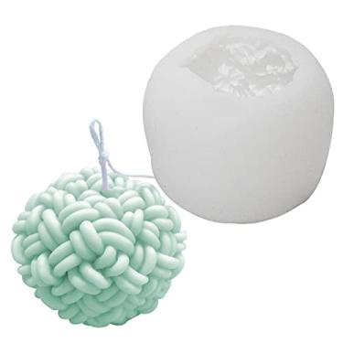 Imagem de vela desigfio, silicone em forma bola fio para fabricação velas - molem forma bola nó fio para sabão, aromaterapia, cera, resina, fundição, arte, artesanatos artesanais, Dobooo