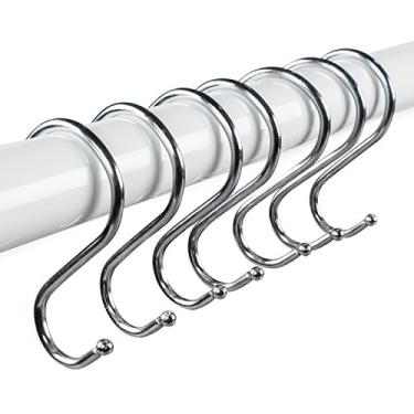 Imagem de Ganchos em S 7,6 cm de aço inoxidável resistente ganchos de cozinha para pendurar panelas panelas sacos toalhas roupas (pacote com 12)