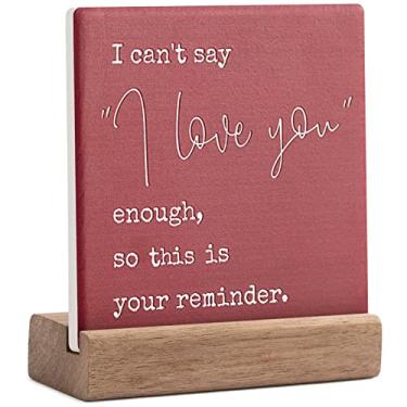 Imagem de Lukiejac Presentes de Dia dos Namorados de Natal para namorada de namorado Eu te amo sinal para ela presentes para mãe aniversário dia das mães aniversário presentes românticos para marido esposa presentes de saudades