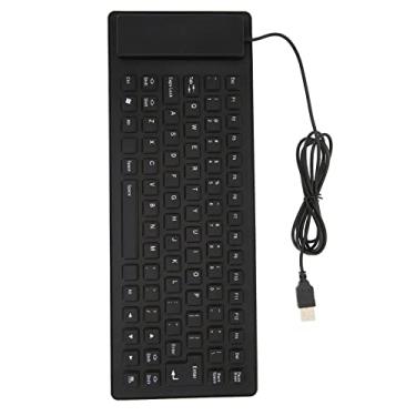 Imagem de Teclado dobrável de silicone, teclado dobrável de silicone de mesa altamente flexível