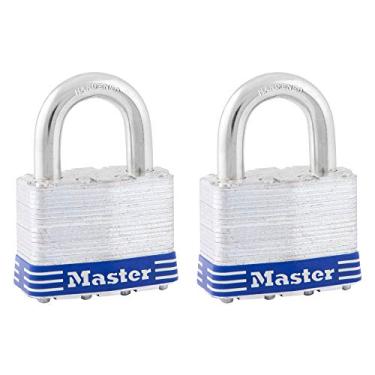 Imagem de Master Lock Cadeado 5T para ambientes externos com chave, pacote com 2 chaves