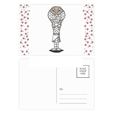 Imagem de Egito múmia Hórus chapéu de cobra Natal flor celebração cartão postal bênção