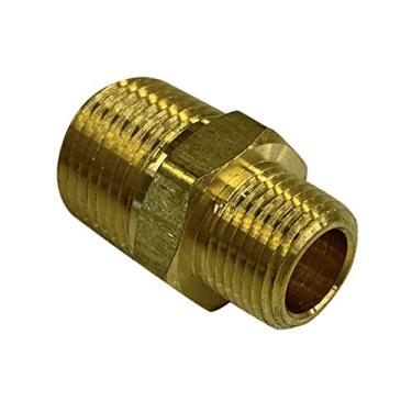 Imagem de EDGE INDUSTRIAL BRASS REDUCING HEX NIPPLE 1.3cm x 1cm MALE NPT MNPT FUEL/AIR/WATER/OIL/GAS WOG