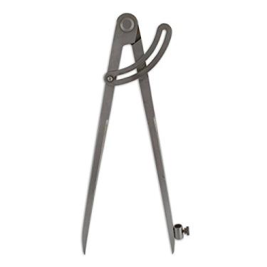Imagem de Aparelho divisor de bússola de 25,4 cm com suporte de lápis de metal para marcação de círculos de madeira maquinista – OMEX