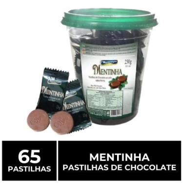 Imagem de 65 Pastilhas De Chocolate Com Menta, Mentinha, Montevérgine