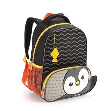 Imagem de Mochila Infatil Feminina Escolar Masculina Bichinhos Sereia Tubarão (Pinguim)