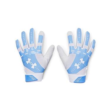 Imagem de Under Armour Women's Standard Radar Softball Gloves, (103) White/Carolina Blue/White, Small