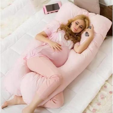 Imagem de Travesseiro De Corpo Para Gestante Rosa Bebê - Casa Requinte Enxovais