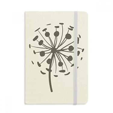 Imagem de Caderno de flores dente-de-leão com desenho de plantas oficial, capa dura de tecido, diário clássico