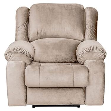 Imagem de Poltrona do Papai Reclinável Elétrica com Massagem Magnum Veludo Creme - Gran Belo