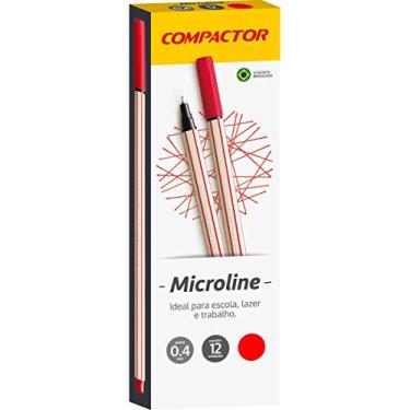 Imagem de Compactor Caneta com Ponta Porosa, Compactor 01546-VM, Vermelho, 0.4 mm, Pacote de 12