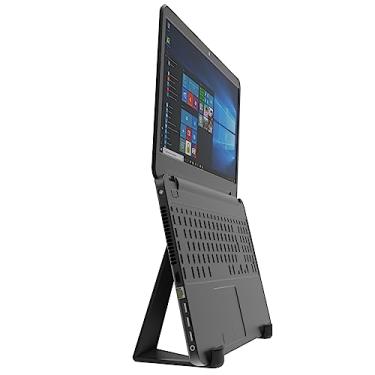 Imagem de Suporte Universal para Notebook com Abertura 180º – Alta Elevação e Acabamento Soft Touch (Preto)