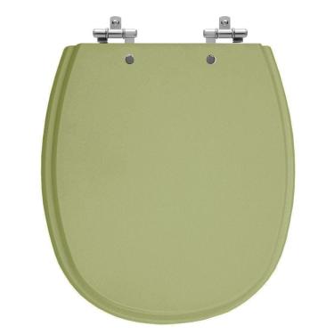 Imagem de Assento Sanitário Aspen Verde Malva Tampa para Vaso Deca de Madeira Laqueada