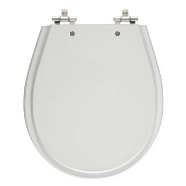 Imagem de Assento Sanitário Avalon Sterling Silver (Cinza Claro) Tampa para Vaso Ideal Standard de Madeira Laqueada