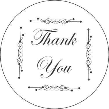 Imagem de Etiqueta Adesiva Thank You 01 Redonda 3 cm 50 un.
