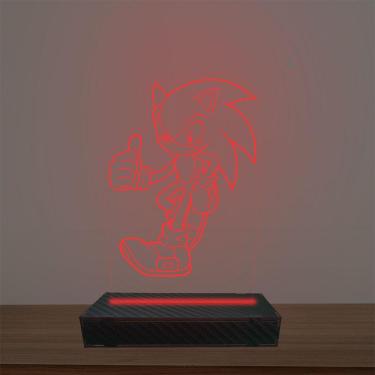 Imagem de Luminária Led 3d Sonic Abajur Luxo