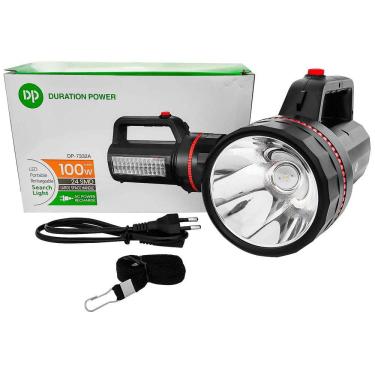 Imagem de Lanterna Multifunção Farolete Holofote Farol De Mão Recarregável 100W + Luminaria De Emergencia 24 Leds Smd Potente