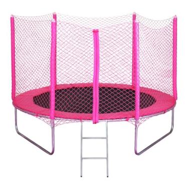 Imagem de Cama Elástica Pula Pula 2,44 - Suporta 162Kg - Rede com Zíper - Rosa Pink